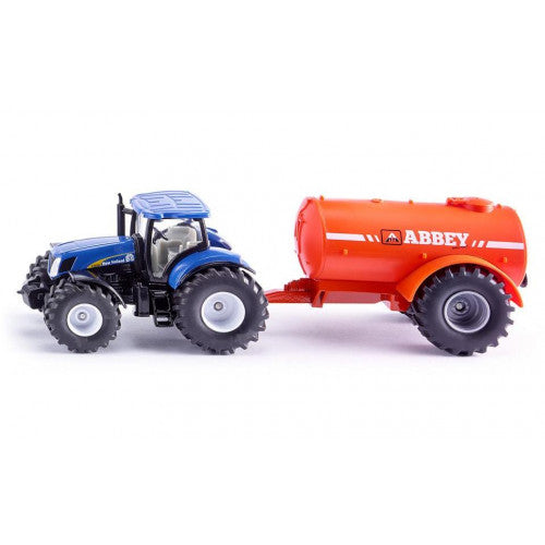 Macheta Tractor New Holland cu cisterna Abbey scara 1:50 - SIKU